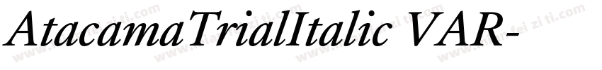 AtacamaTrialItalic VAR字体转换